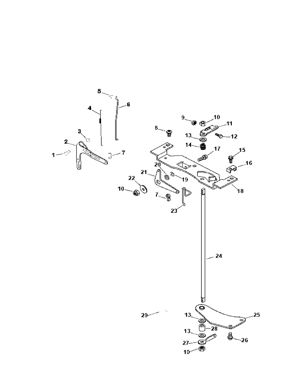 Engine Controls Diagram and Parts List for Z-FORCE50 17AH3AGP-17AH3AGP709-17AH3AGP710 Cub Cadet Lawn Tractor